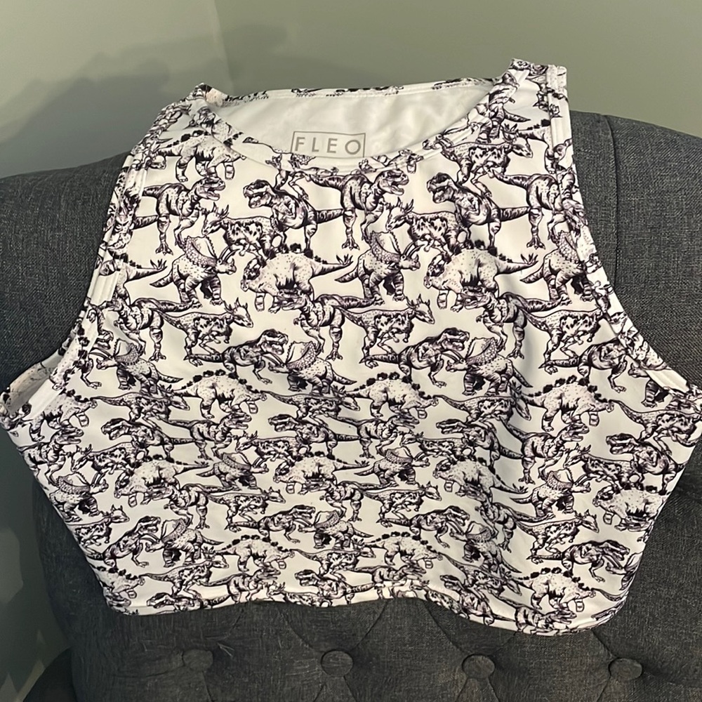 Discontinued Fleo Tempo Tank - Fitted Dinosaur Print
